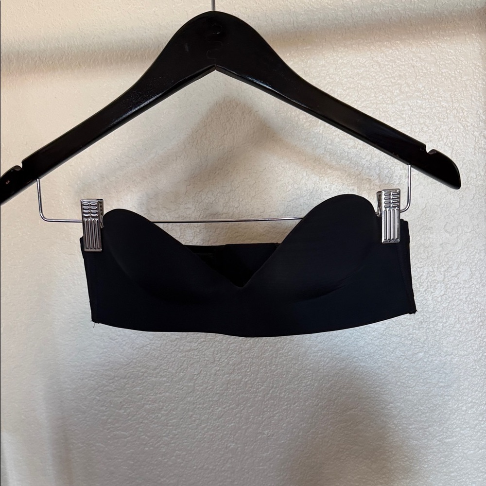 Classic Black Strapless Bandeau Bra